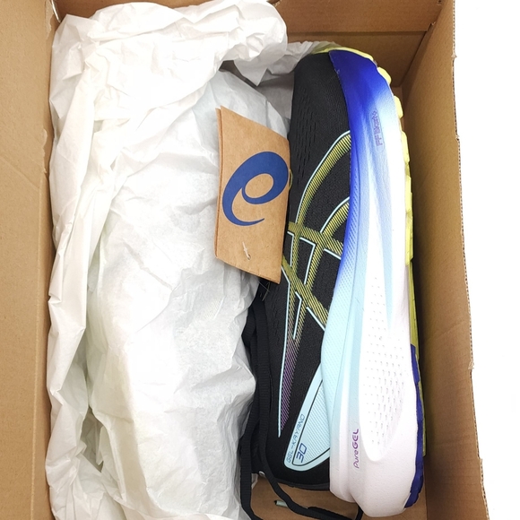 ASICS Women's Black/Glow Yellow GEL-KAYANO 30 Running Shoes Size US 8.5 - Picture 2 of 10